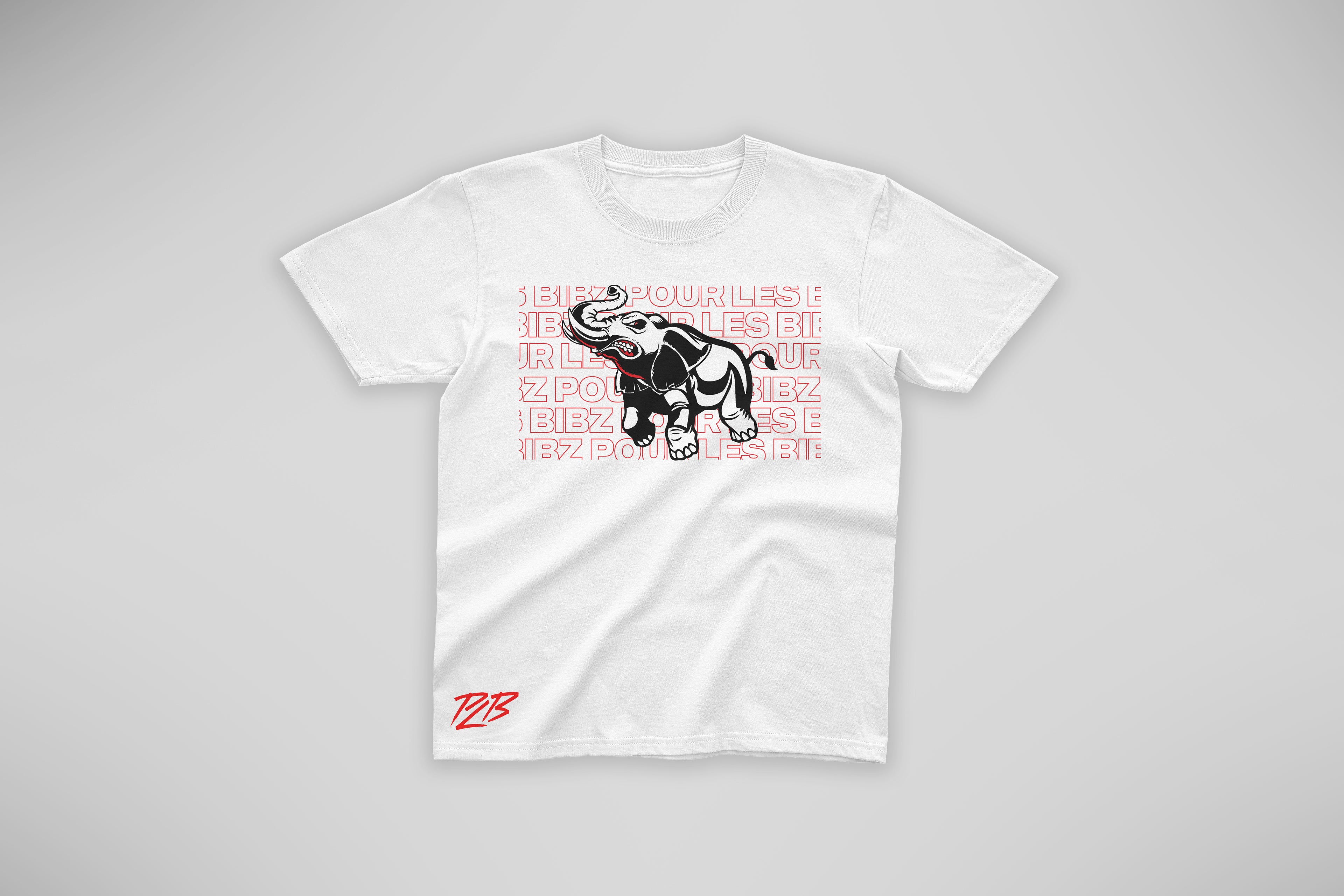 Tee-shirt Bib'z Eléphant Black & White RED PLB