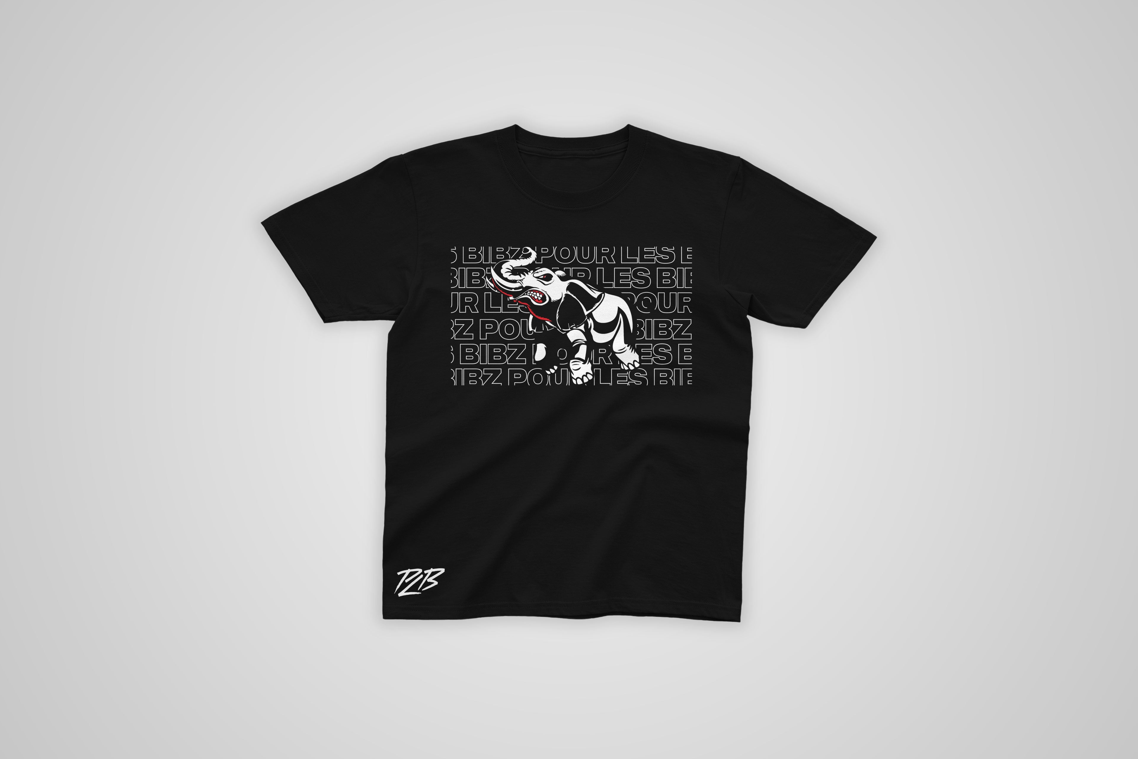 Tee-Shirt Bib'z Elephant Black & White PLB