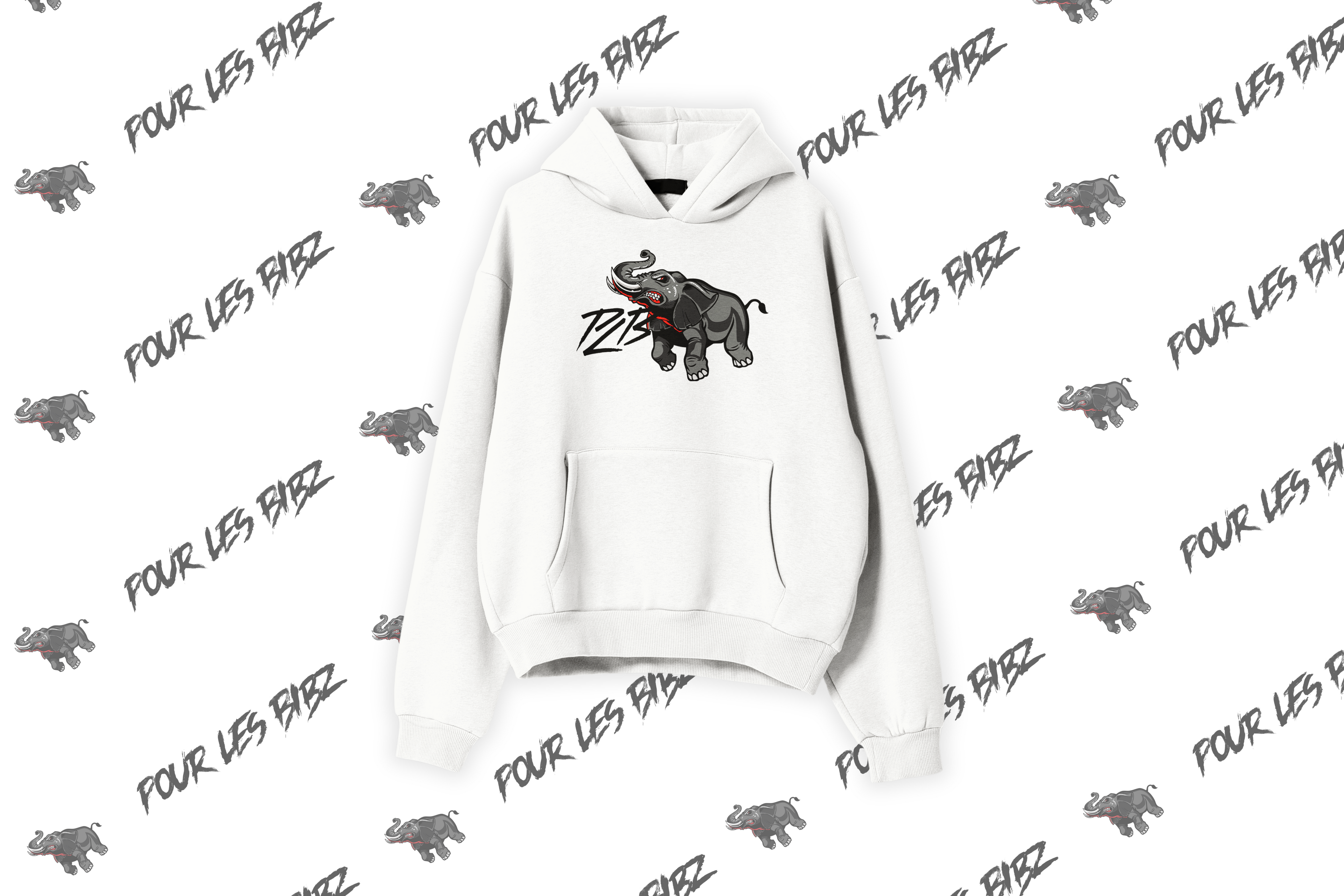 Sweat à capuche PLB Elephant Face V2