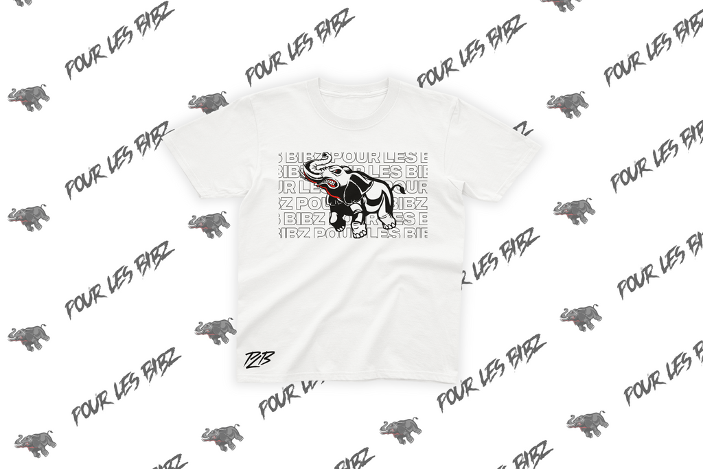 Tee-Shirt Bib'z Elephant Black & White PLB